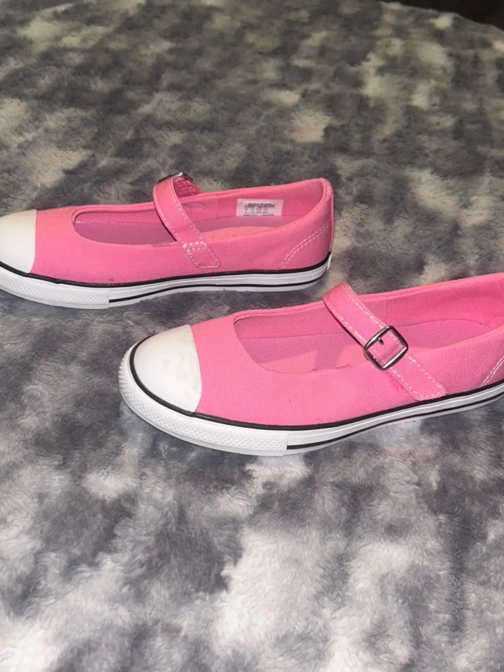 Converse Kids Pink Mary Jane Canvas Sneakers with Strap